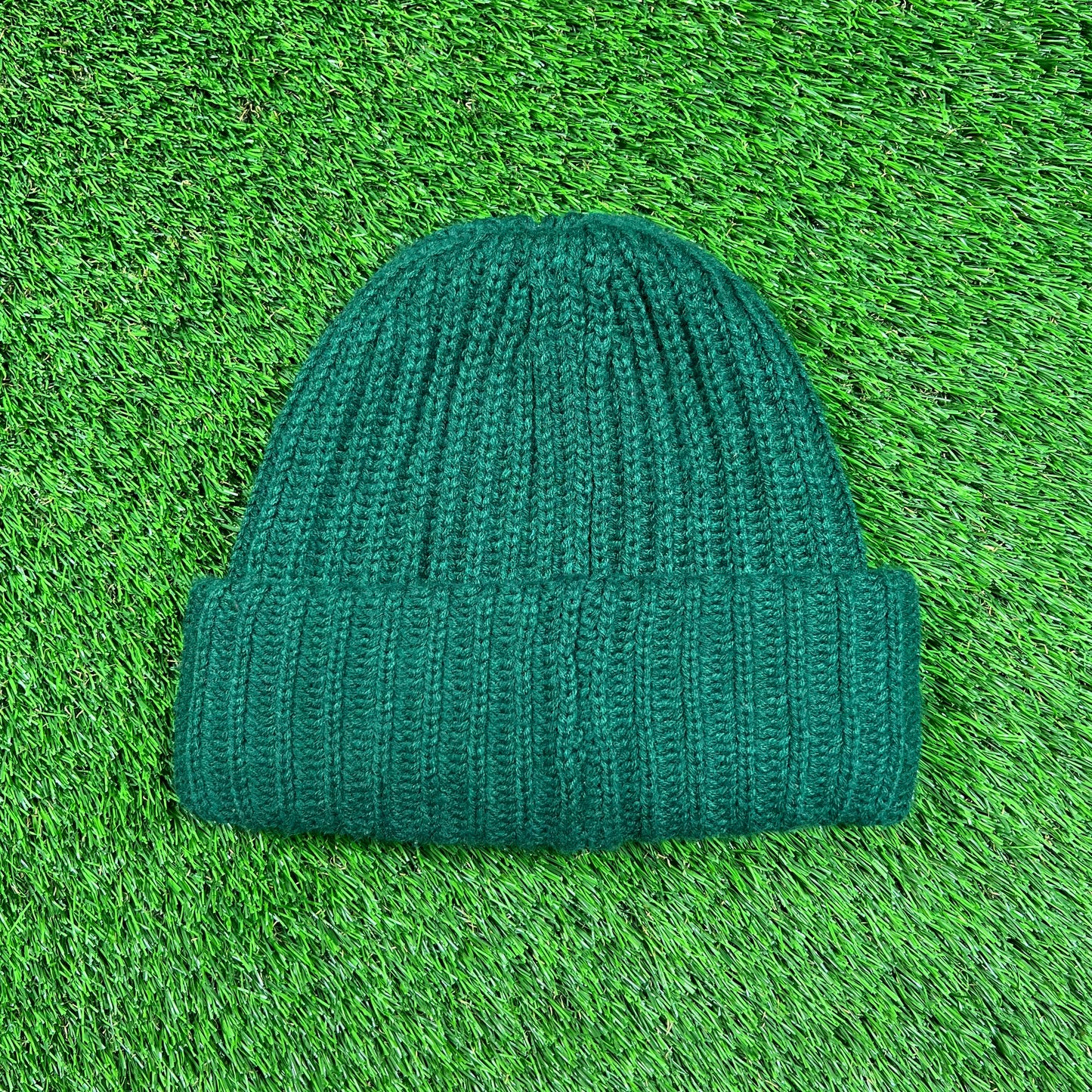Supreme Ribbed Classic Logo Green Beanie (2024) USED x16494
