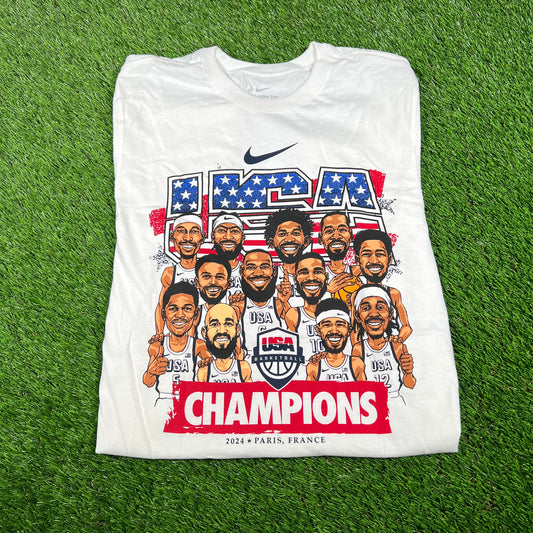 Nike USA Basketball White Tee Size Medium NEW v16784