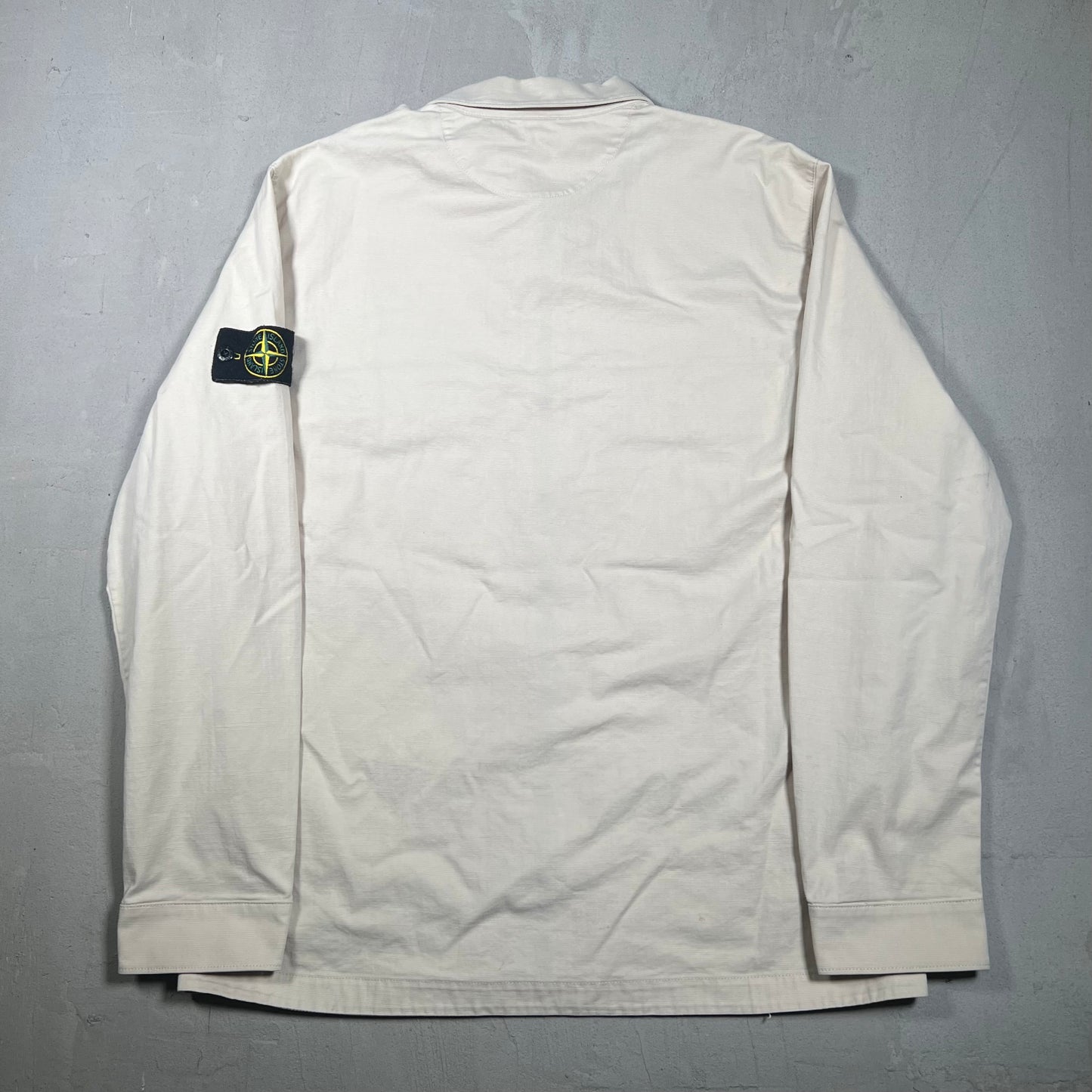 Stone Island Cream Cargo Zip Up Light Jacket Size XL USED x17368