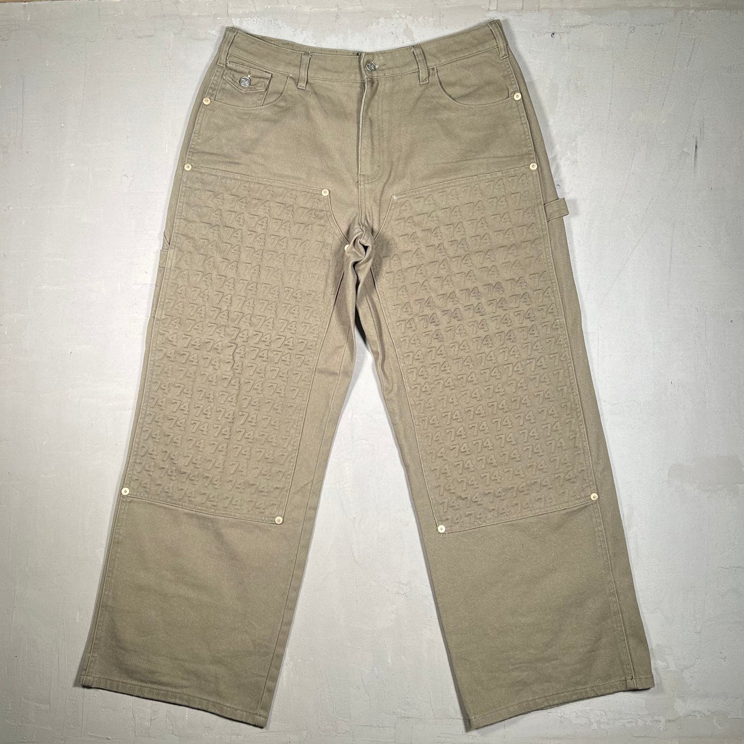 74 Is War Olive Green Capenter Pants Size 36 USED x17124