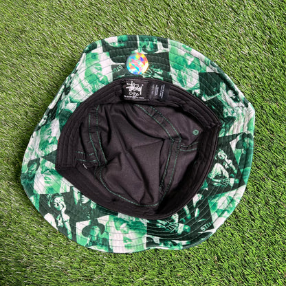 Stussy Green Love Laura Bucket Hat NEW x15908