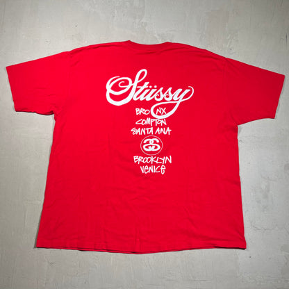 Stussy Dover St Market DSM City Red Tee Size XXL USED x17605