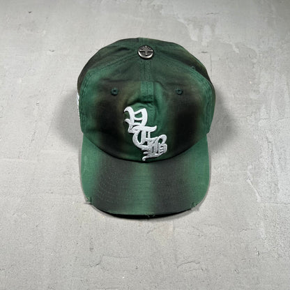 Vertebrae Distressed Green Hat USED x17393