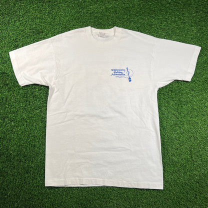 1992 Whitewater Rafting "Mona Lisa" Tree White Size Large USED v18446