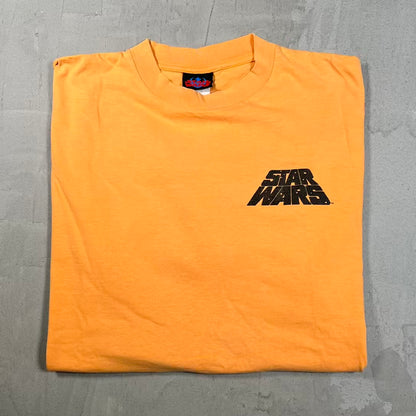1997 Star Wars Luke Skywalker Jedi Orange Tee Size XL USED v20377