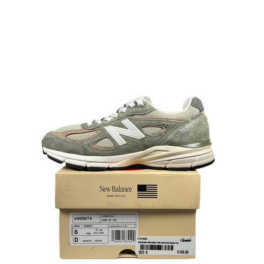 New Balance 990v4 MiUSA Teddy Santis Olive Incense (2023) Size 8 USED s21034