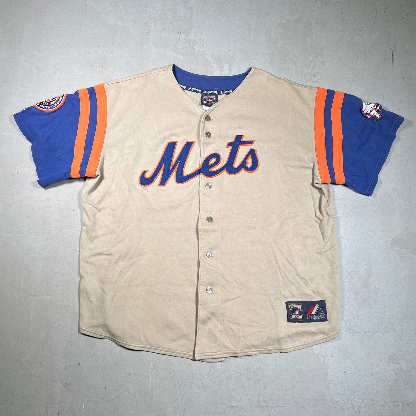 Y2K New York Mets Cooperstown 1969 Jersey Size XXL USED v19349