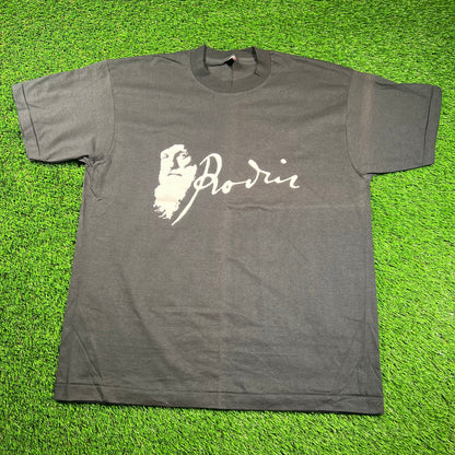 1980's Robin Art Black Tee Size XL USED v18393