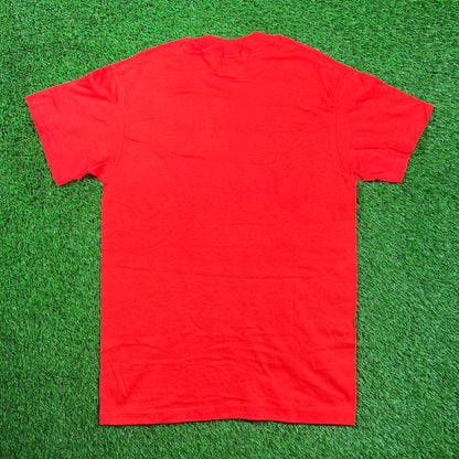 1988 Hulkamania WWF Red Tee Size Medium USED v18691