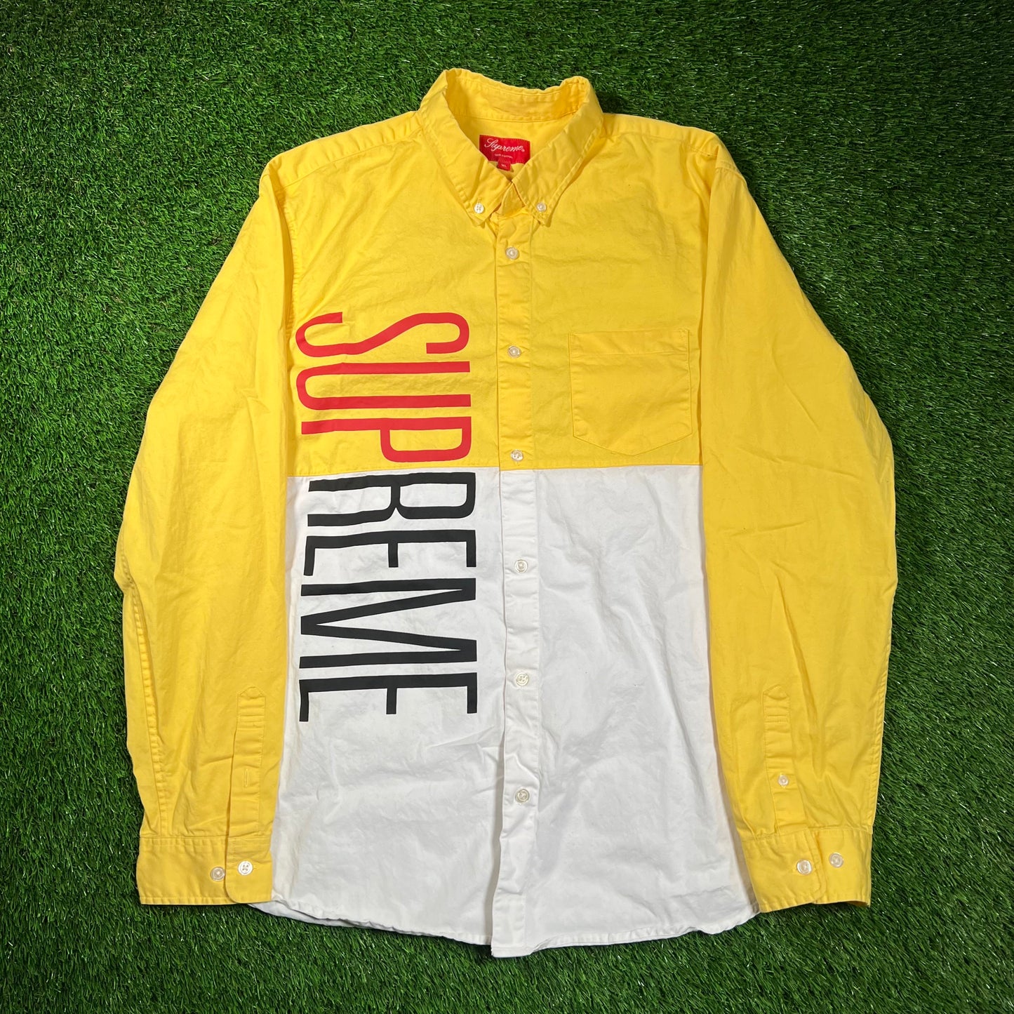 Supreme Competition Shirt Yellow (2014) Size XL USED x16118