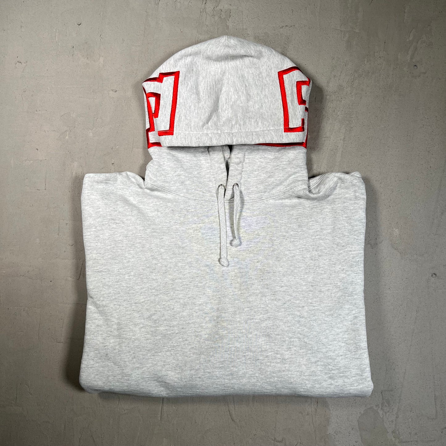 Supreme State Hooded Sweatshirt Ash Grey (2022) Size Large USED x17599