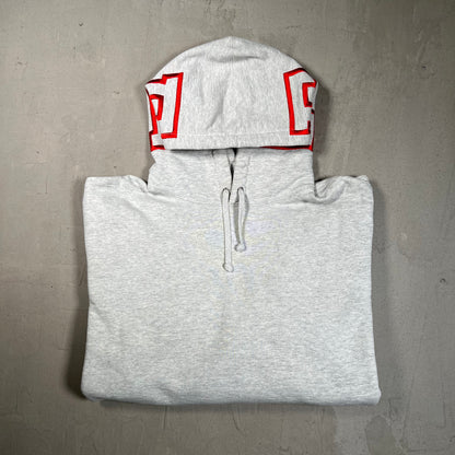 Supreme State Hooded Sweatshirt Ash Grey (2022) Size Large USED x17599