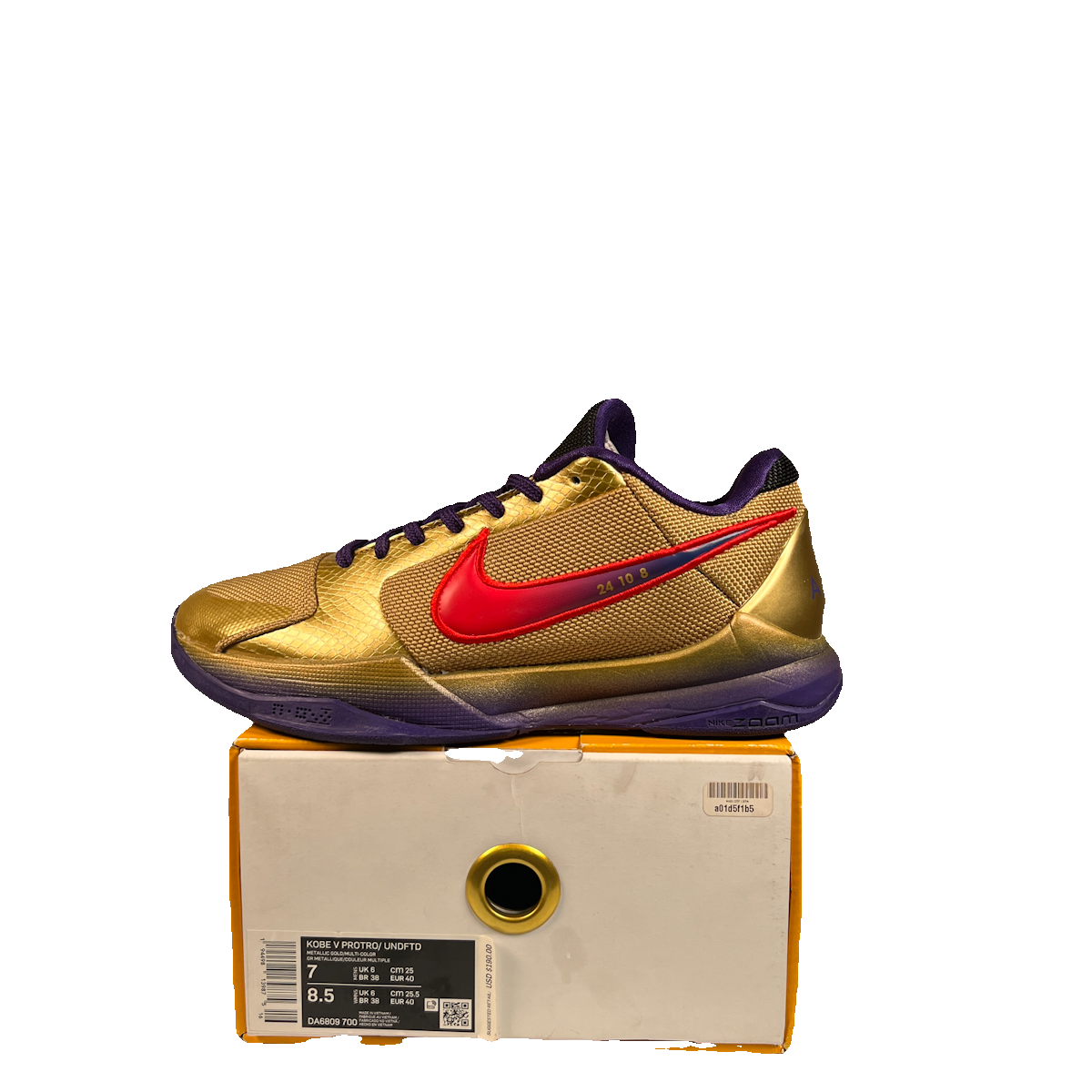 Nike Kobe 5 Undefeated Hall of Fame (2021) Size 7 USED s23091