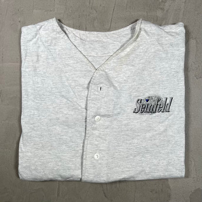 1990s Seinfeld Baseball Tee Grey Size Large USED v20380
