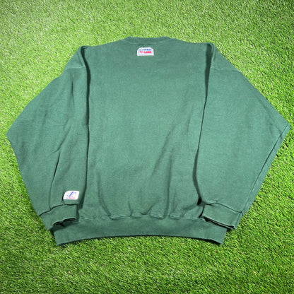 1990s Green Bay Packers Embroidered Logo Green Crewneck Size XL USED v16983