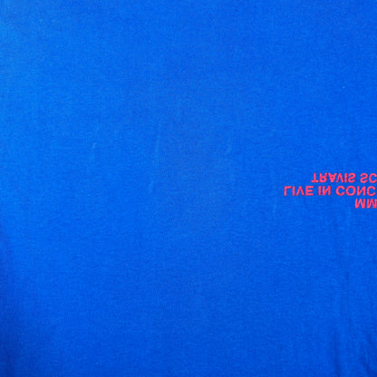Travis Scott Birds Eye View 2017 Blue Tour Tee Size XL USED x14398