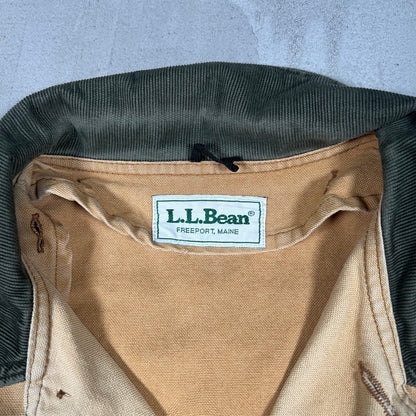 1990s LL Bean Tan Workwear Field Jacket Size XL USED v19275