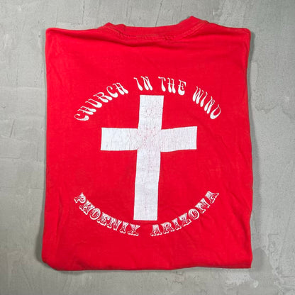 1990s Church in the Wind Red Tee Size XXL USED v20181