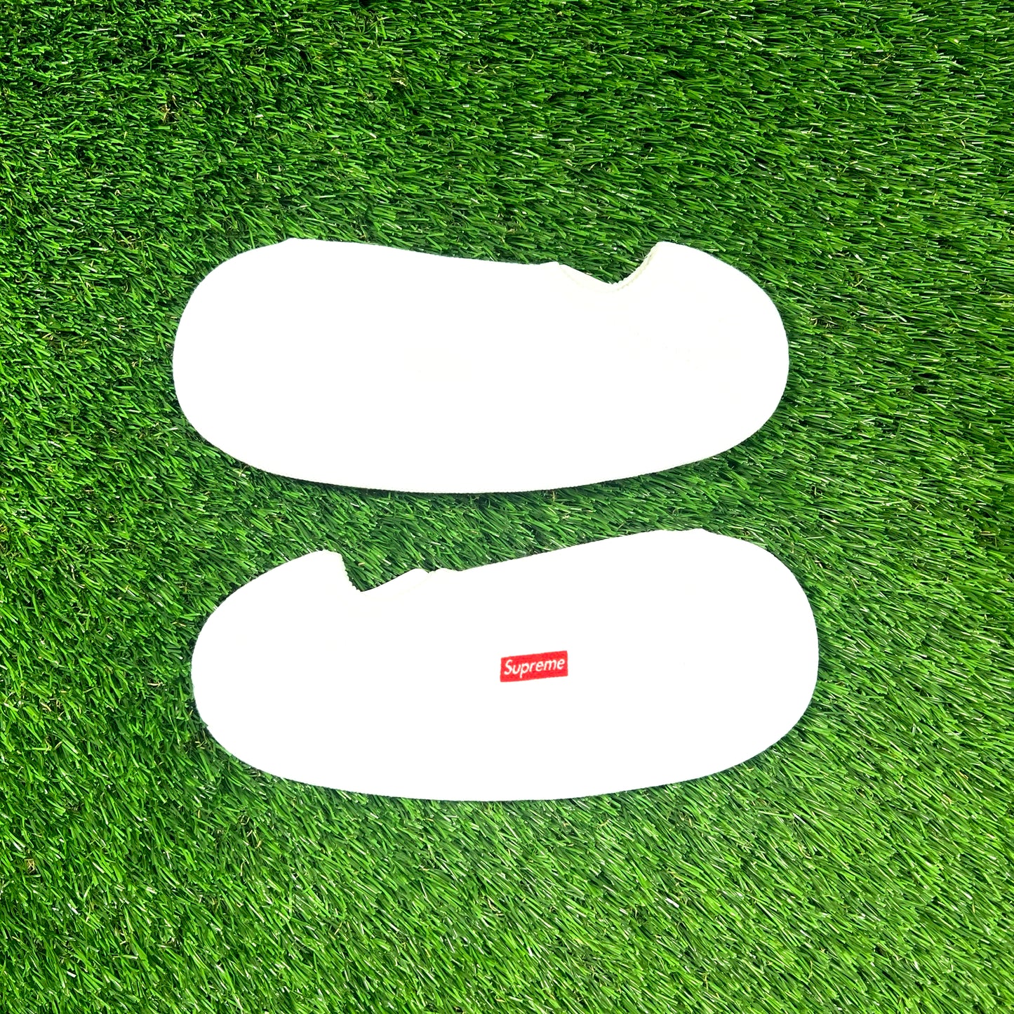 Supreme White No Show Sock 2pack (2015) NEW x16345
