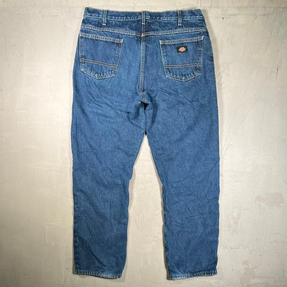 Y2K Dickies Flannel Lined Blue Jeans Size 38x32 USED v20374