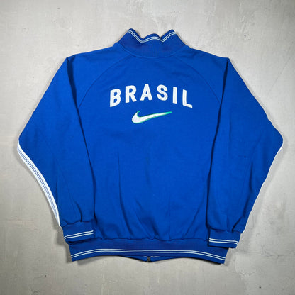 1990s Nike Brasil Blue Zip Up Track Jacket Size Medium USED v19311