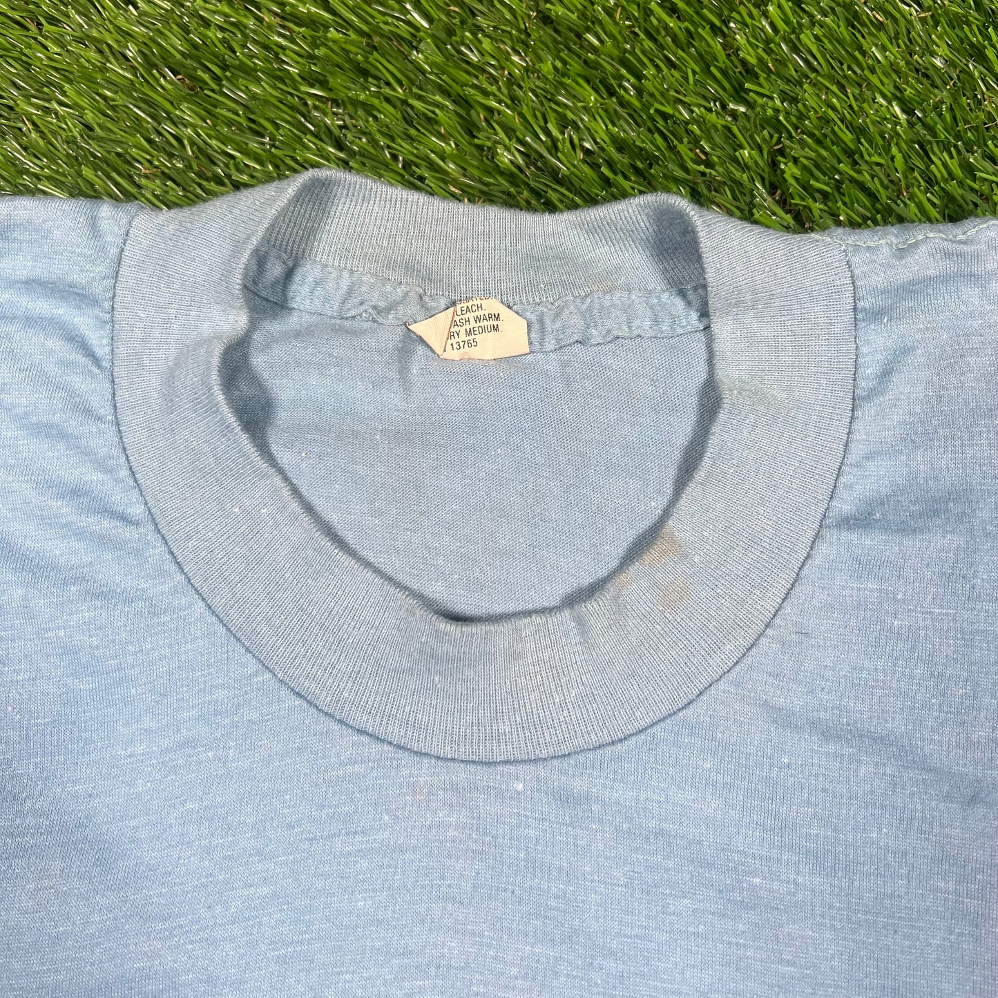1982 Womens Bowling Club Blue Tee Size Large USED v17423