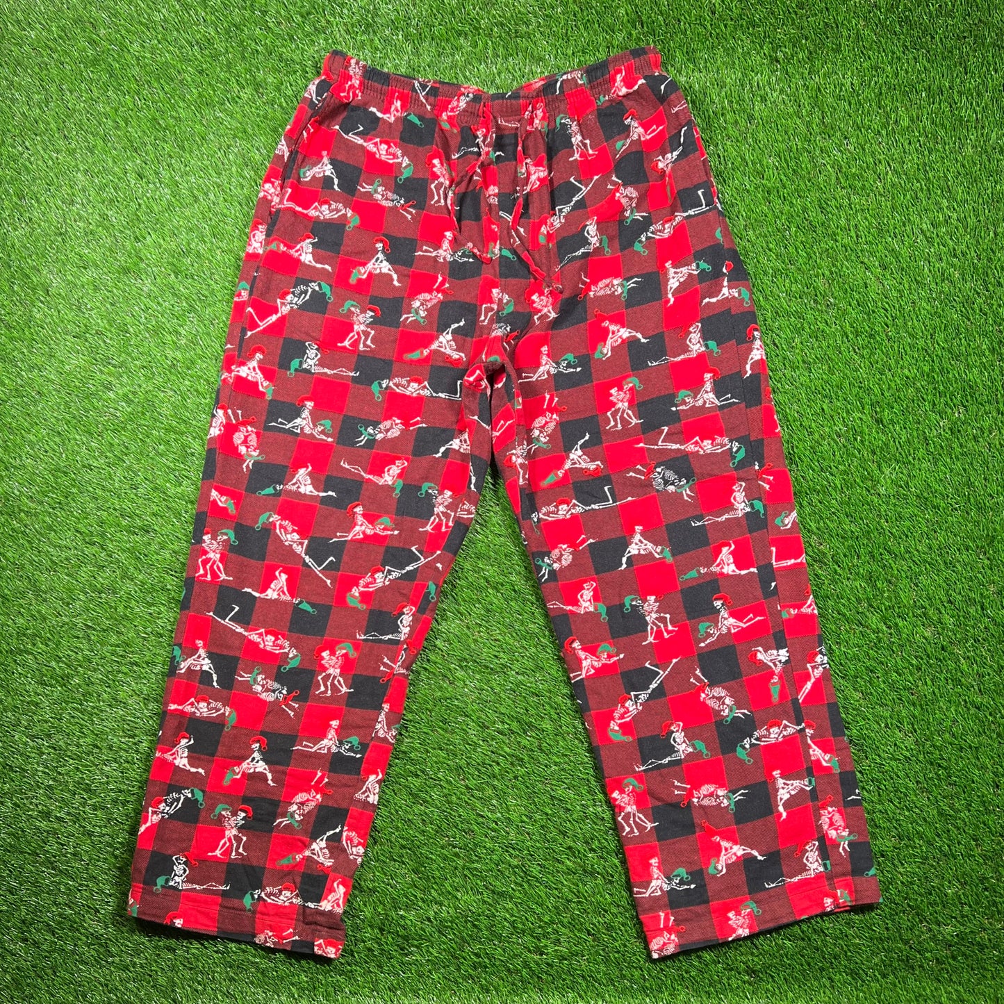 Supreme Hanes Red Holiday Pajama Pants (2025) Size Medium USED x16734
