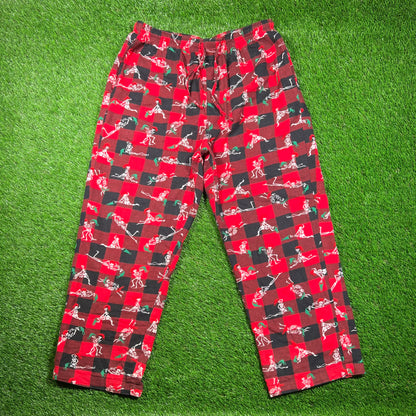 Supreme Hanes Red Holiday Pajama Pants (2025) Size Medium USED x16734