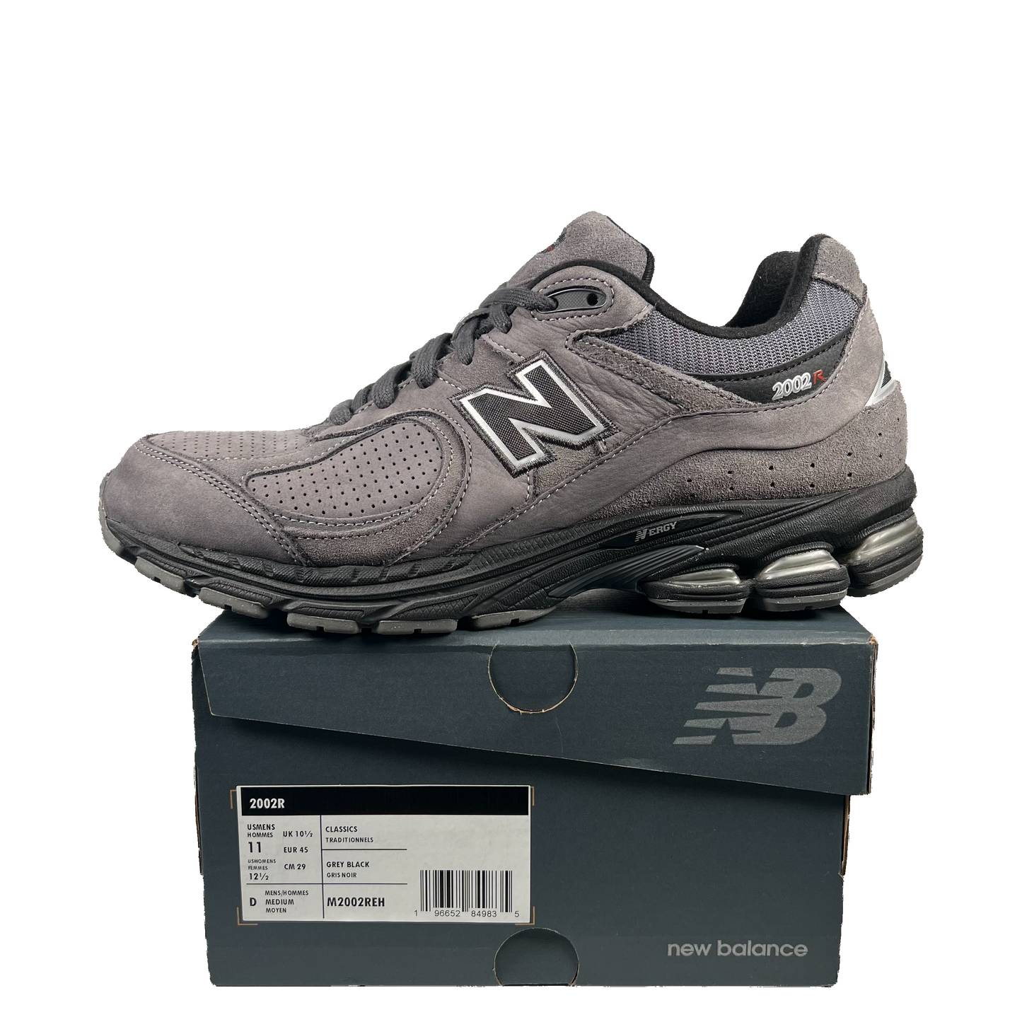 New Balance 2002R Castlerock Black (2023) Size 11 USED s19076