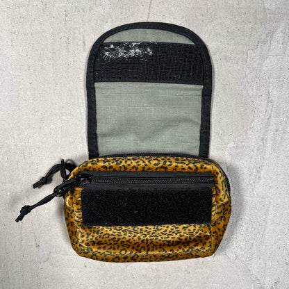 Supreme Velvet Mini Leopard Zip Bag USED x17593