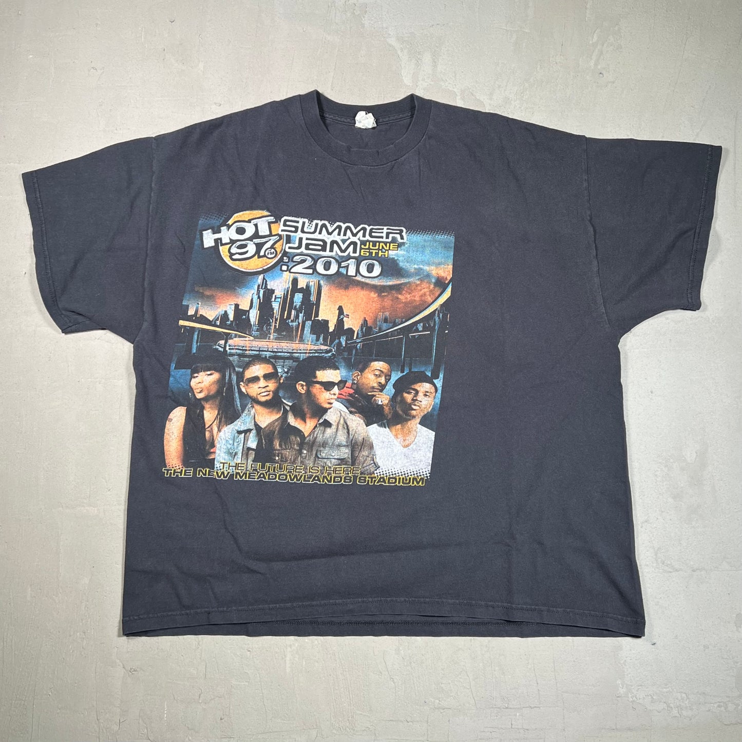 2010 Hot 97 Summer Jam Black Tee Size XXL USED v17949