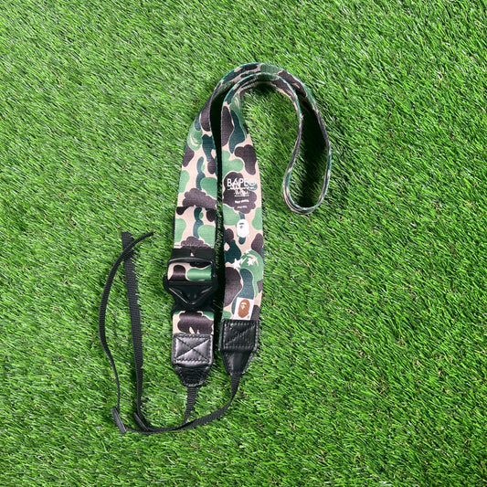 Bape Green Camo Camera Strap USED x15400