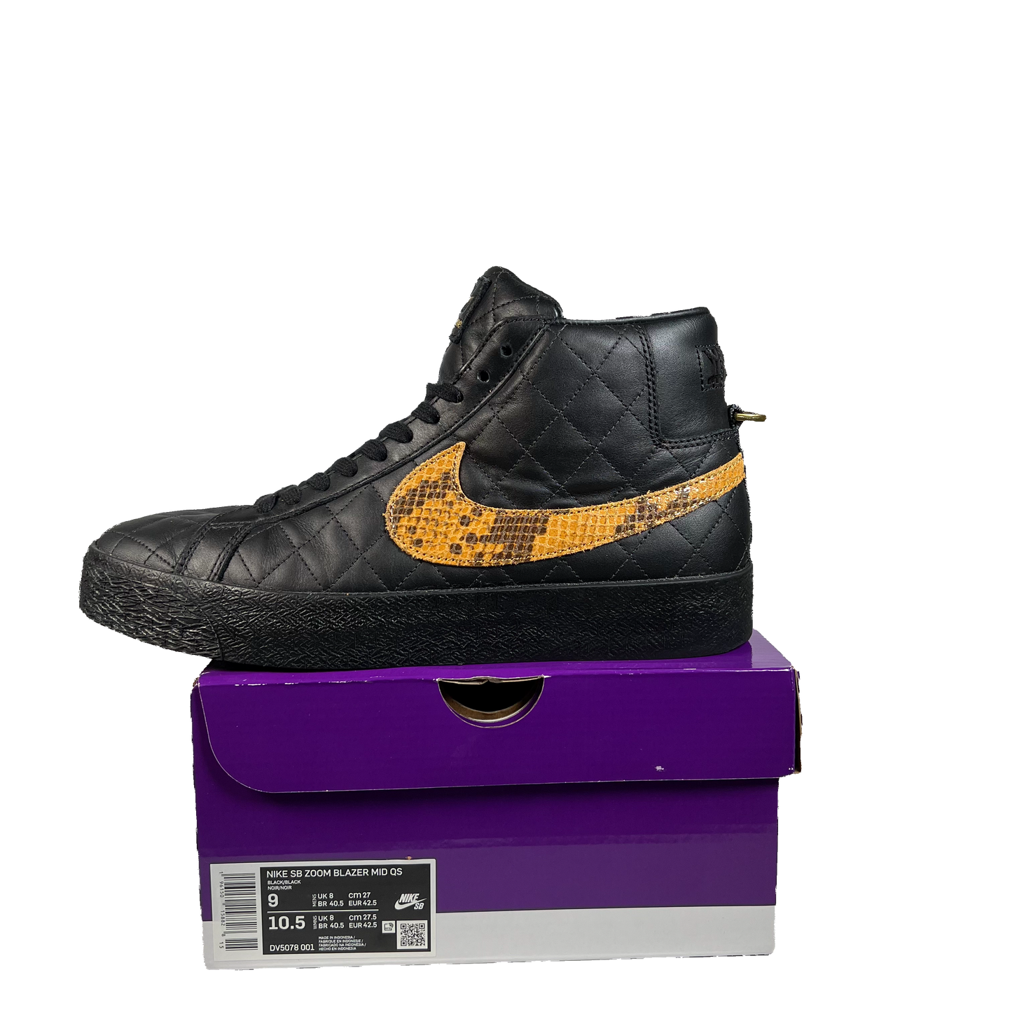 Nike SB Blazer Supreme Black (2022) Size 9 USED s22522