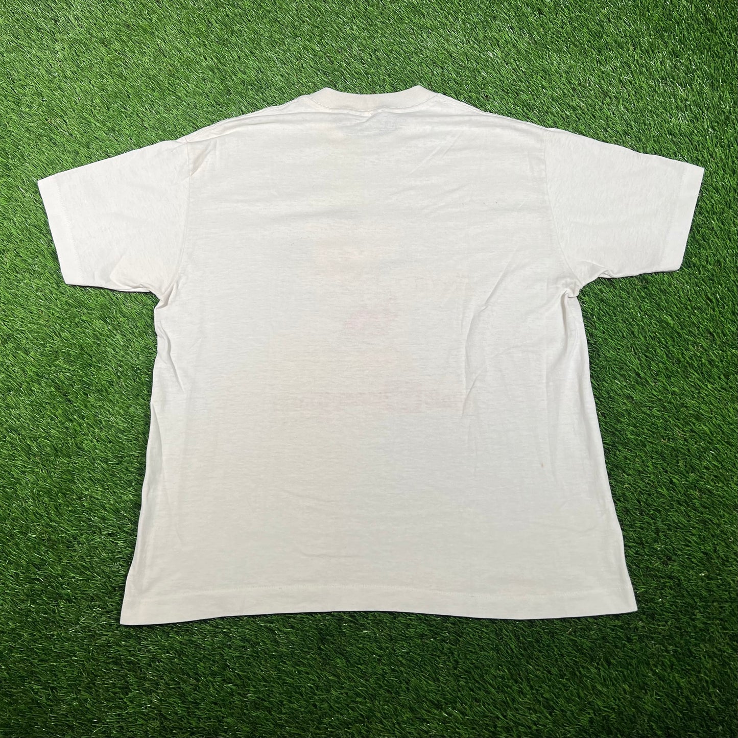 1980s Micky Mouse Walt Disney World White Tee Size Large USED v17696
