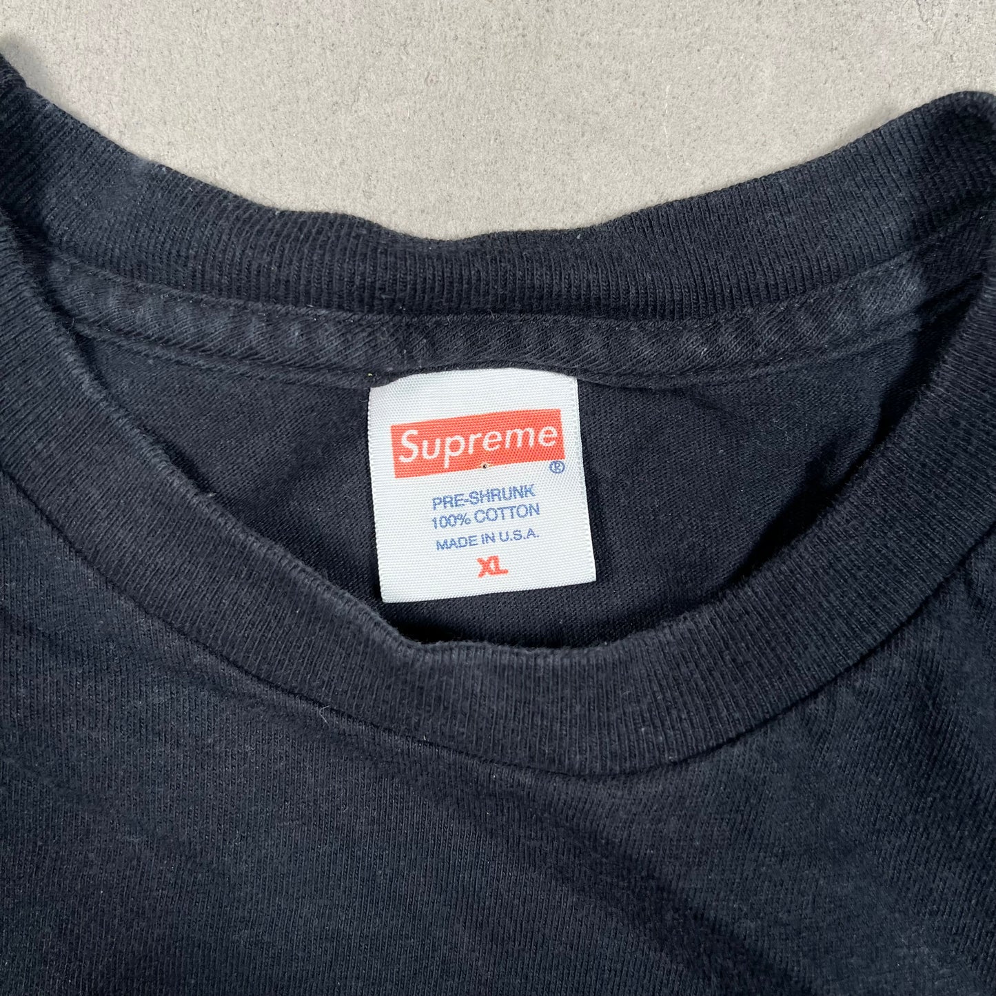 Supreme Spin Tee Black (2016) Size XL USED x17503
