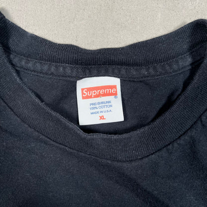 Supreme Spin Tee Black (2016) Size XL USED x17503