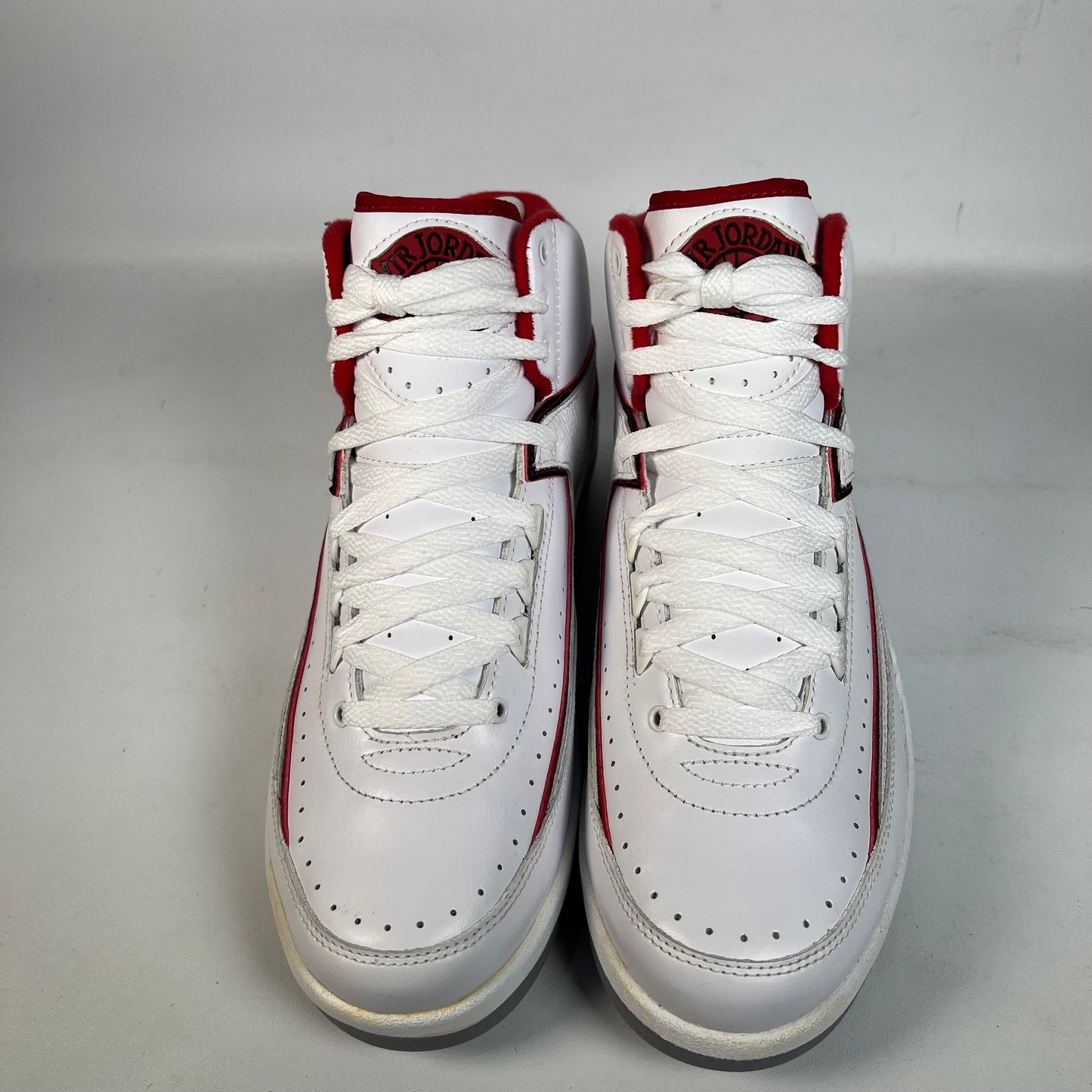 Jordan 2 White Red (2014) Size 8 NEW s22096