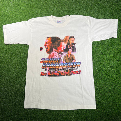 2002 Bruce Springsteen E St Band Rap Style White Tee Size Large USED v18128