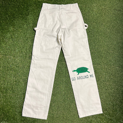 CPFM 2022 Im Tired White Double Knee Painters Pants Size 1 (32) USED