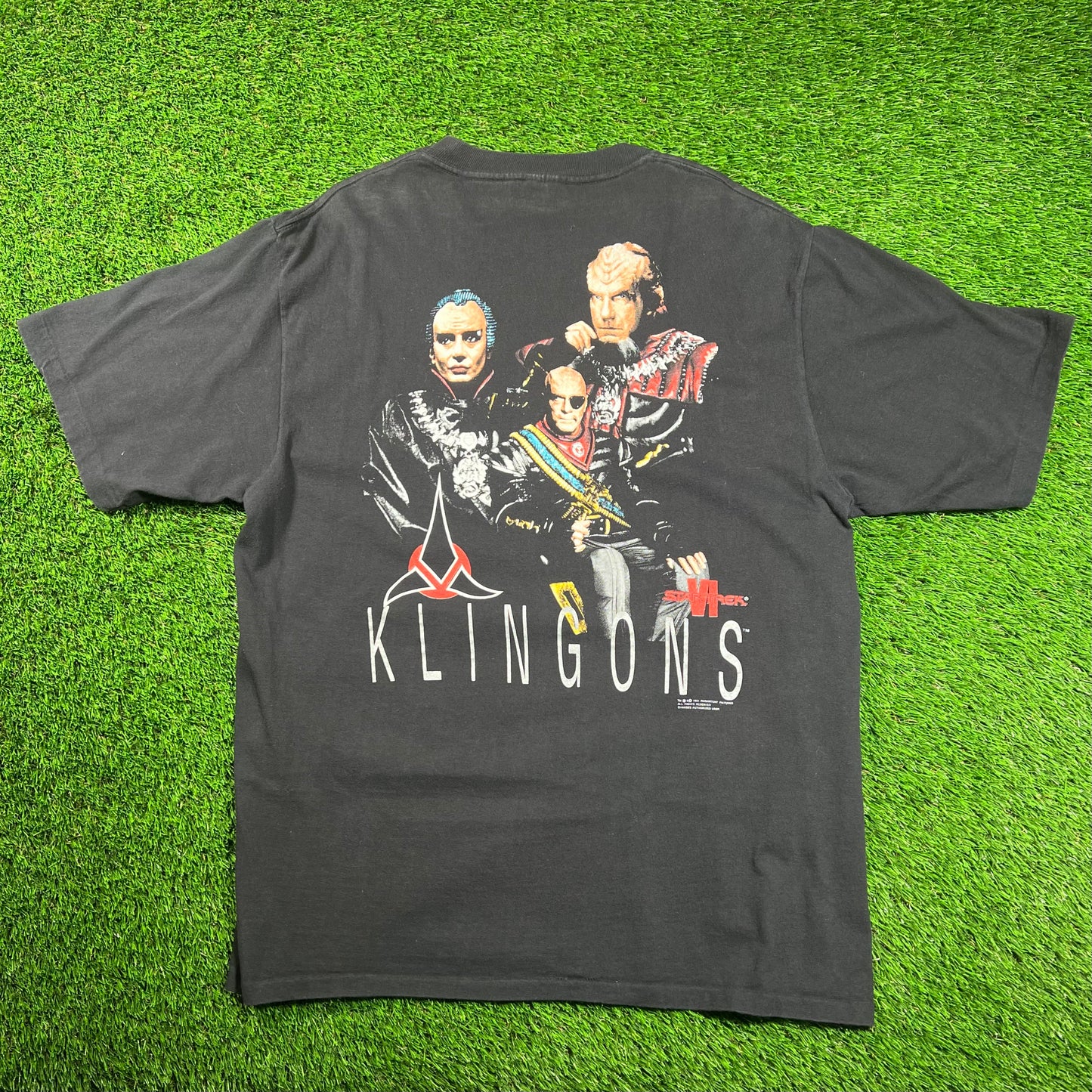1991 Star Trek "Fleet vs. Klingons" Black Tee Size XL USED v18440