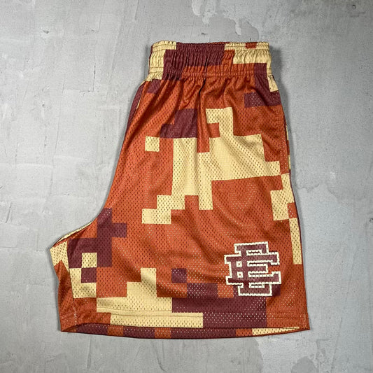 Eric Emanuel EE Brown/Gold Digi Camo Shorts Size XXL NEW x18485