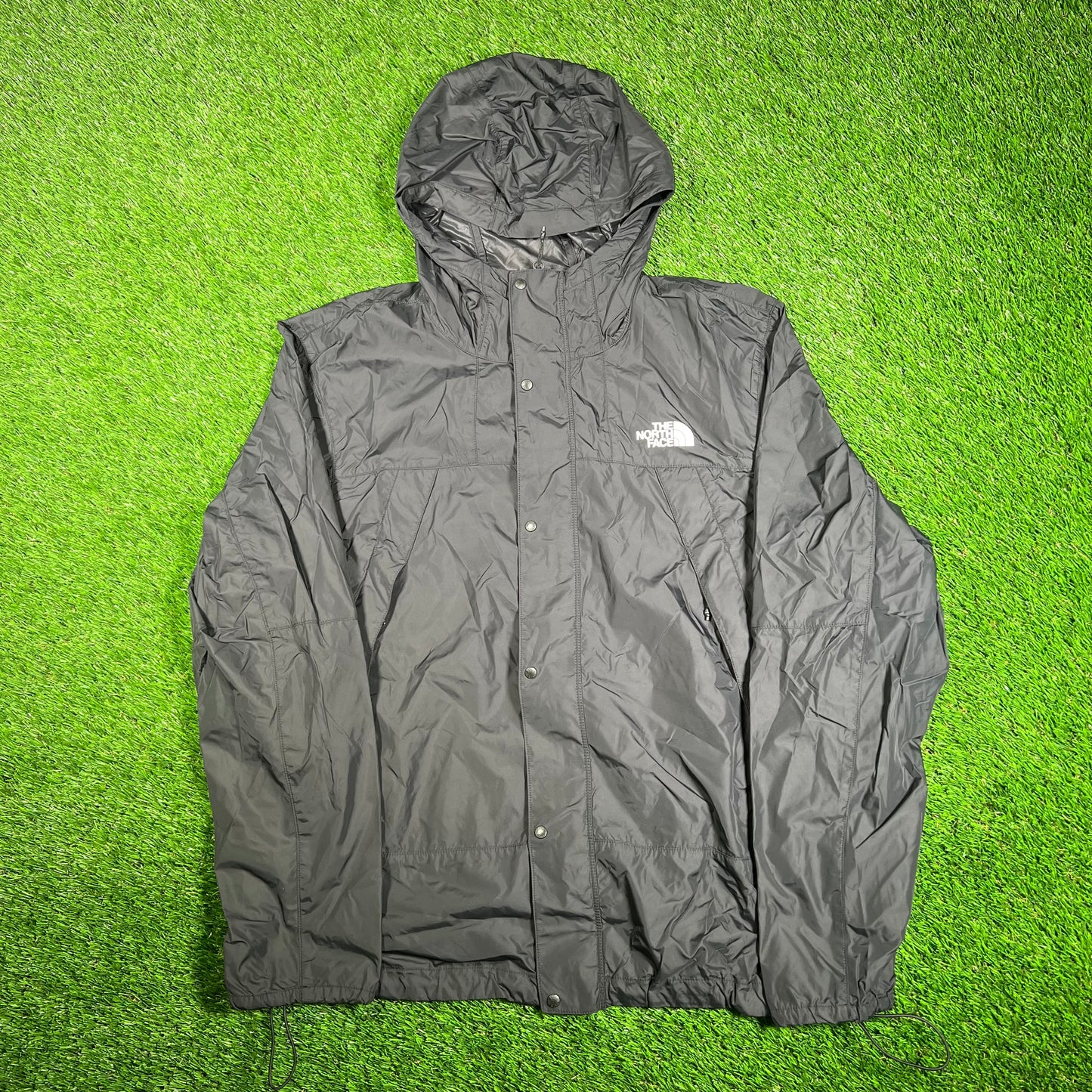North Face Black Windbreaker Size Large USED v17975