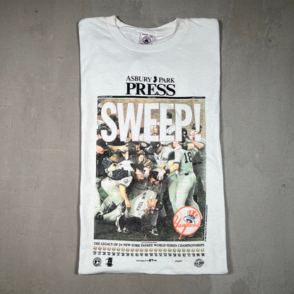 1998 Asbury Press Yankees "Champs" White Tee Size XL USED v19103