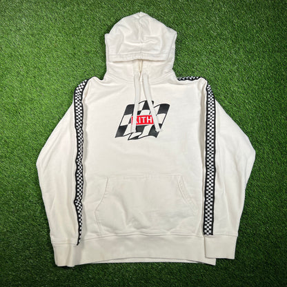 Kith Flag Wave Box Logo White Hoodie Size Small USED x15367