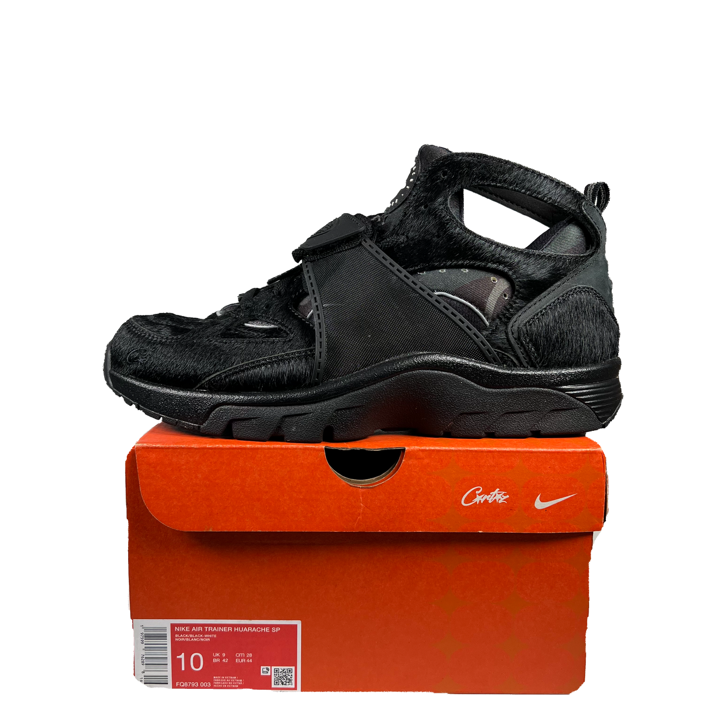 Nike Air Trainer Huarache Corteiz Black (2024) Size 10 USED s19576