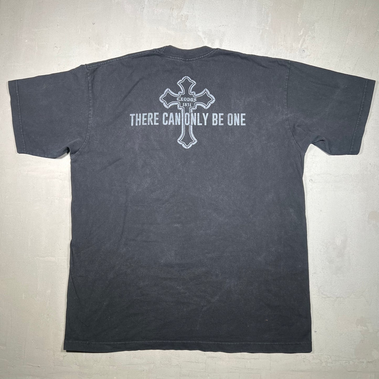 1990s 2Pac "Exodus 1831" Black Tee Size XXL USED v19288