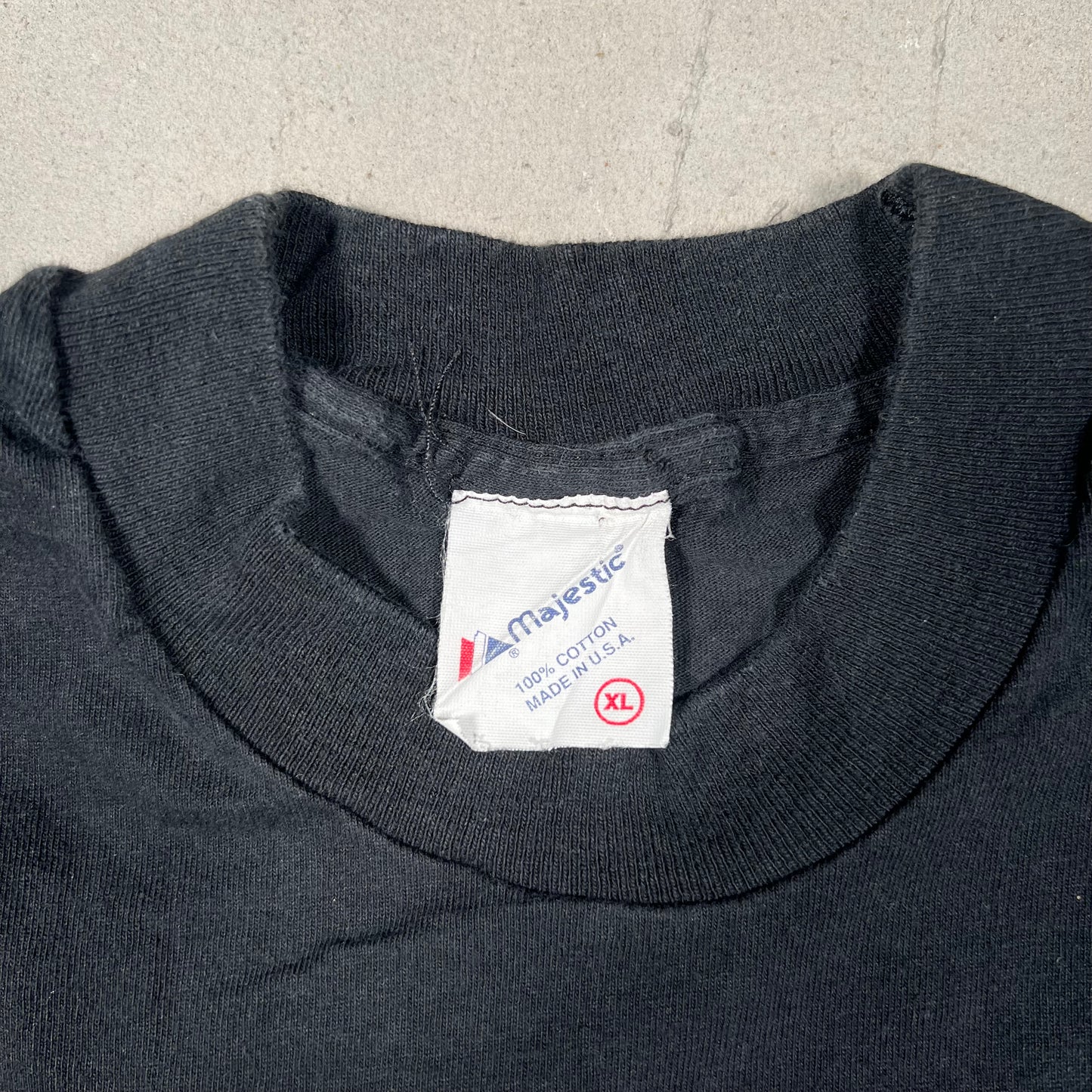 1994 New York Mets Black Big Logo Tee SIze XL USED v19347