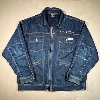 Y2K Rocawear Denim Jacket Size XXL USED v19418