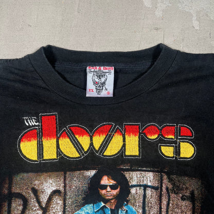 Y2K The Doors "Strange Days" Black Tee Size XL USED v19283