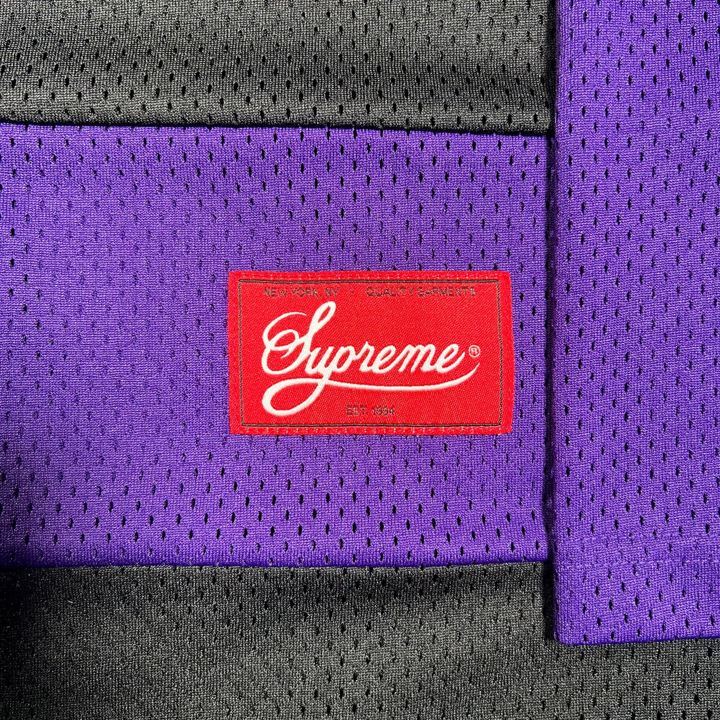 Supreme Black Sabbath Black/Purple Hockey Jersery (2016) Size Medium USED x16215